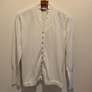 Cardigan Woman’s Delicate Cream colored by RED. Size Large. Quality feel-Viscose